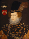 Portrait of Elizabeth Knollys by an unknown painter after George Gower, 1577