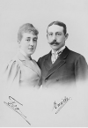 Prince Emich of Leiningen with his wife Princess Feodore of Hohenlohe-Langenburg