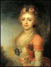 Portrait by Vladimir Borovikovsky, 1796. Oil on canvas from the Gatchina Palace Museum, St Petersburg, Russia