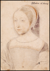 Renée of France, Portrait by Jean Clouet, ca. 1520.