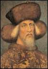 Sigismund, aged approximately 50, in a painting traditionally attributed to Pisanello